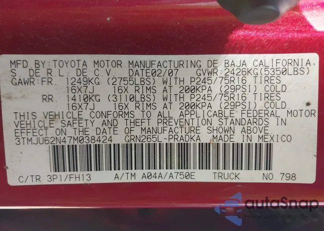 3TMJU62N47M038424: 43094040