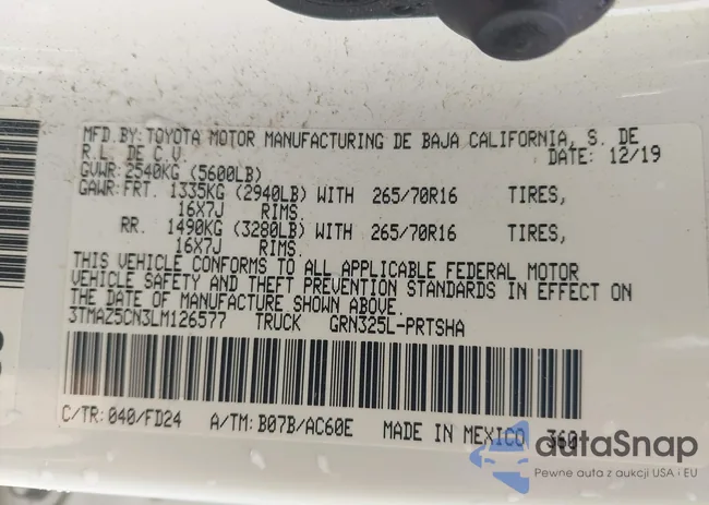 3TMAZ5CN3LM126577: 43095204