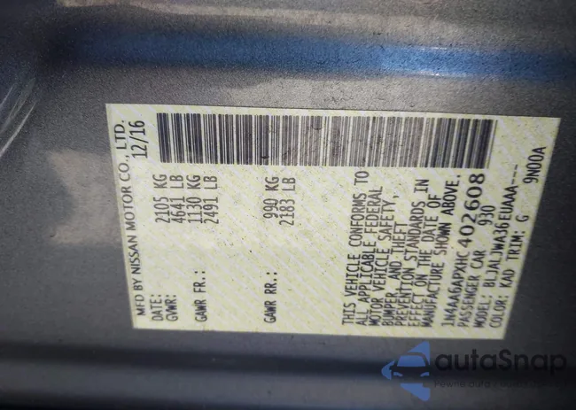 1N4AA6APXHC402608: 43095375