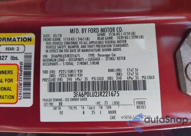 3FA6P0LU2JR221675: 43095442