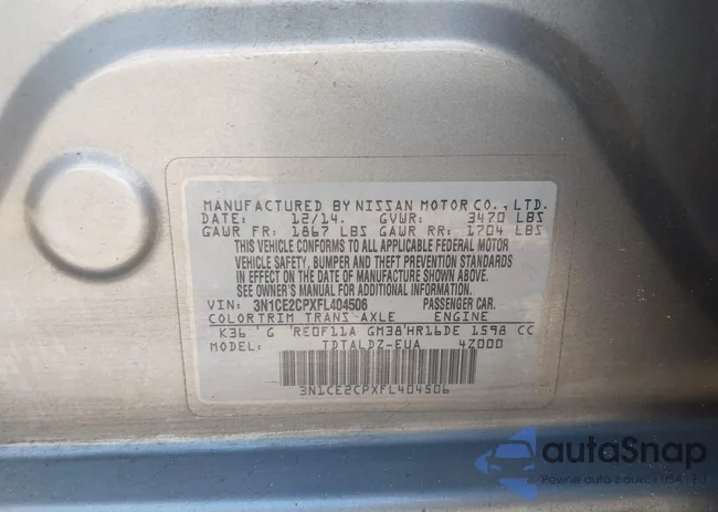 3N1CE2CPXFL404506: 43095455