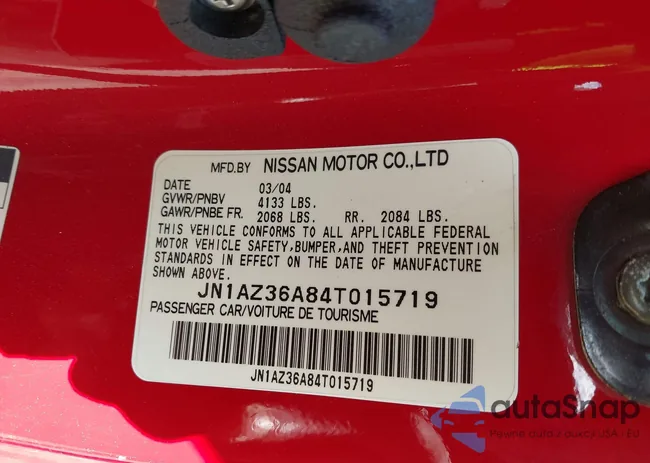 JN1AZ36A84T015719: 43095586