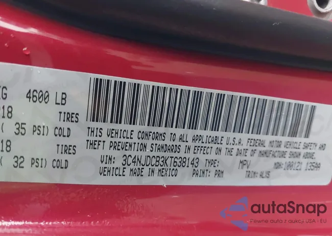 3C4NJDCB3KT638143: 43095688