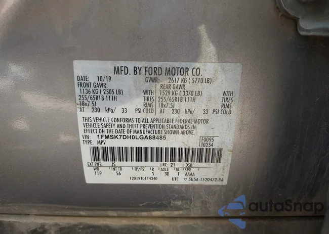 1FMSK7DH0LGA88485: 43094819