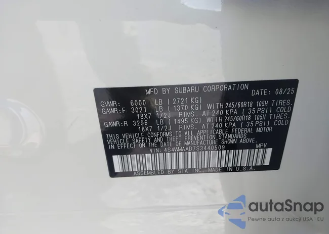 4S4WMAAD7S3440509: 43094827