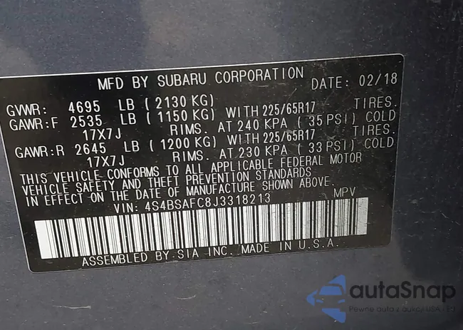 4S4BSAFC8J3318213: 43094833