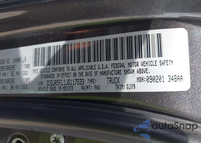 3C6UR5FL1JG117533: 43094975