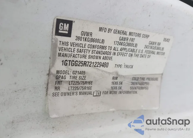 1GTGG25R721229480: 43095012