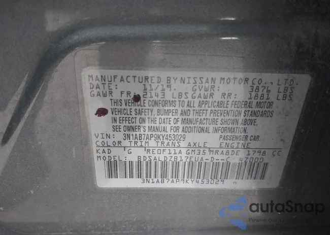 3N1AB7AP9KY453029: 43095072