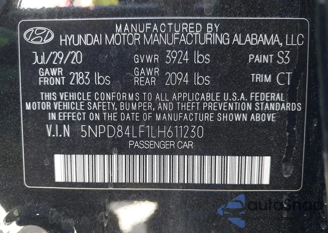 5NPD84LF1LH611230: 43096135