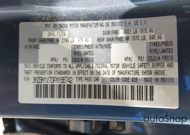 3MZBM1V70FM166742: 43096155