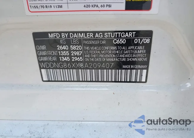 WDDNG86XX8A209407: 43096295