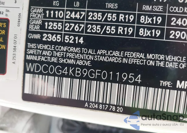 WDC0G4KB9GF011954: 43096533