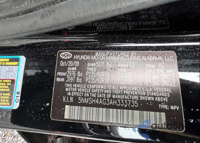 5NMSH4AG3AH333735: 43096548