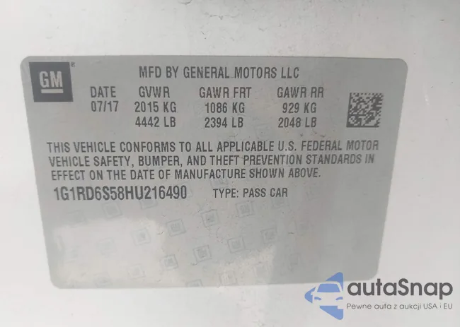 1G1RD6S58HU216490: 43096618