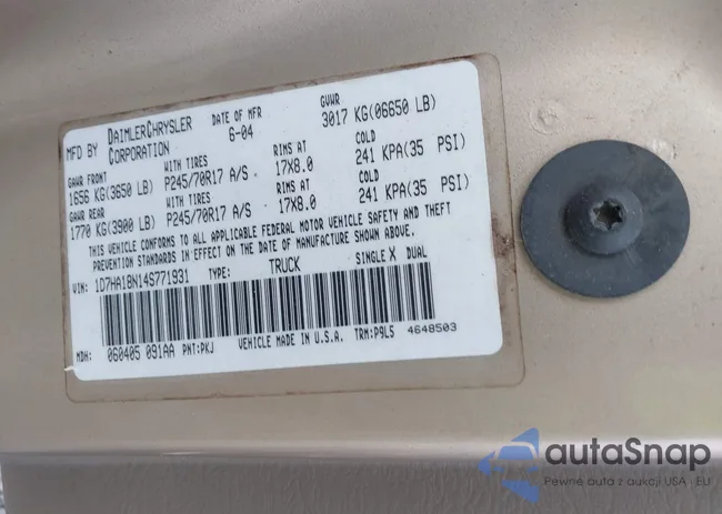 1D7HA18N14S771931: 43096624