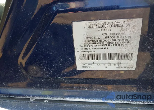 1YVHZ8CH0A5M09929: 43095775