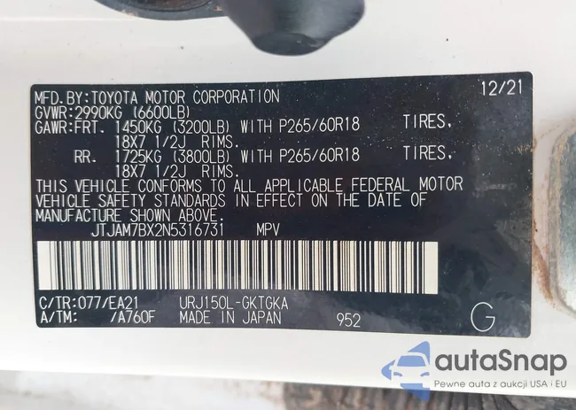 JTJAM7BX2N5316731: 43095837