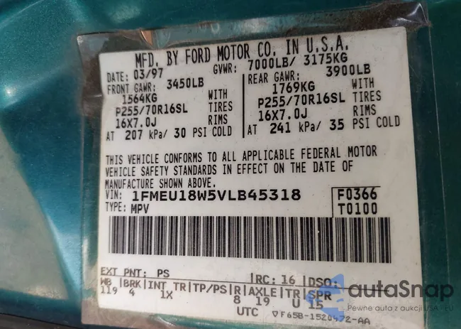 1FMEU18W5VLB45318: 43095855