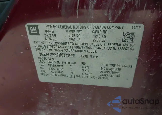 2GKFLSEK7H6232609: 43096128