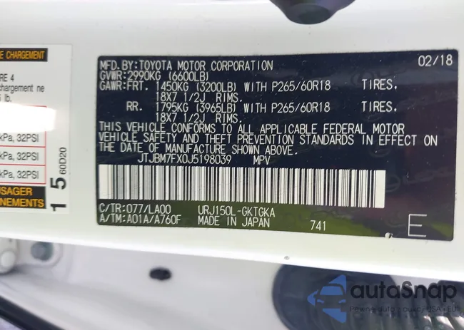 JTJBM7FX0J5198039: 43097278