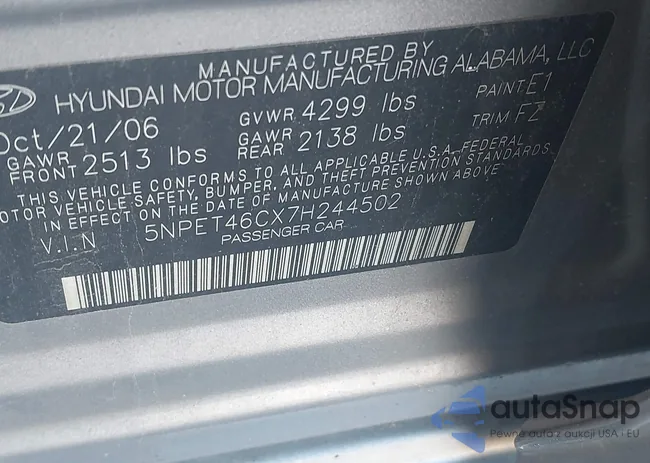 5NPET46CX7H244502: 43097367