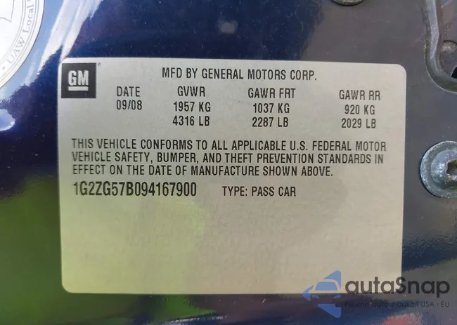 1G2ZG57B094167900: 43097366