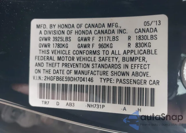 2HGFB6E59DH704146: 43097377