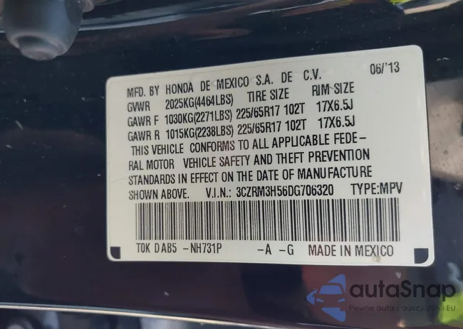 3CZRM3H56DG706320: 43097573