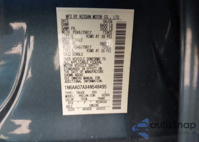 1N6AA07AX4N548495: 43097613