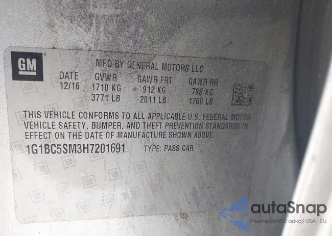 1G1BC5SM3H7201691: 43097636