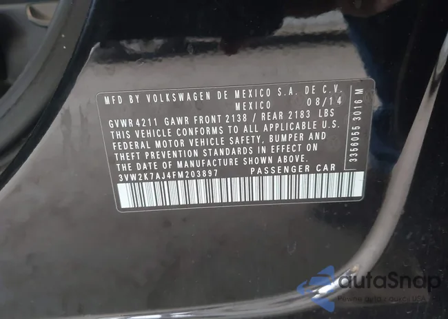 3VW2K7AJ4FM203897: 43097663