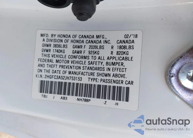 2HGFC3A52JH753153: 43097672