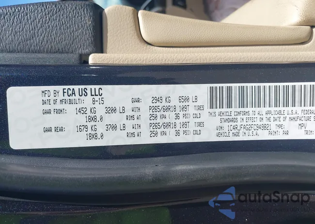 1C4RJFAG2FC949821: 43096755