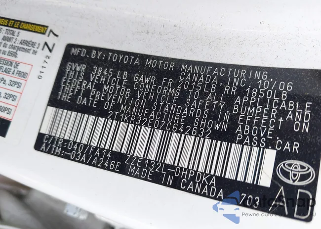 2T1KR32E07C642632: 43096801