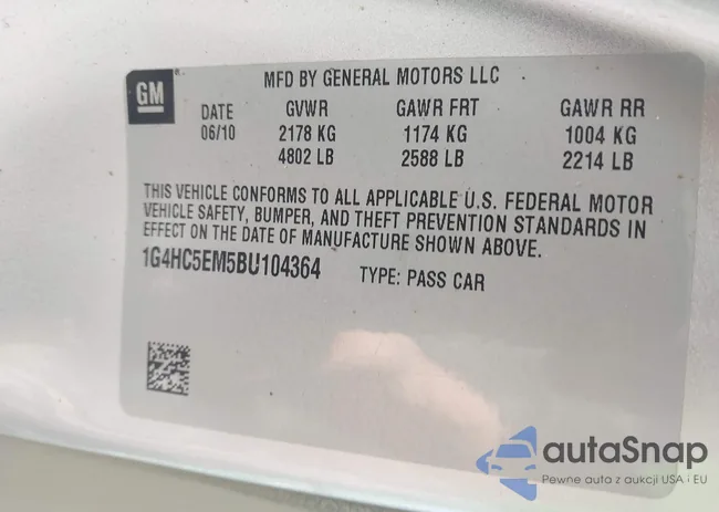 1G4HC5EM5BU104364: 43096932