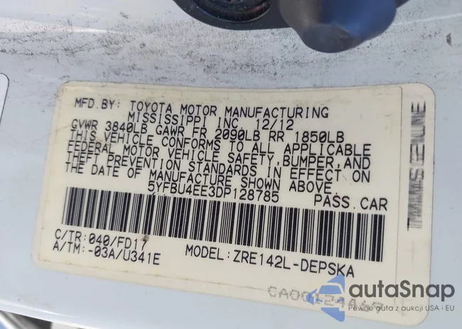 5YFBU4EE3DP128785: 43096944