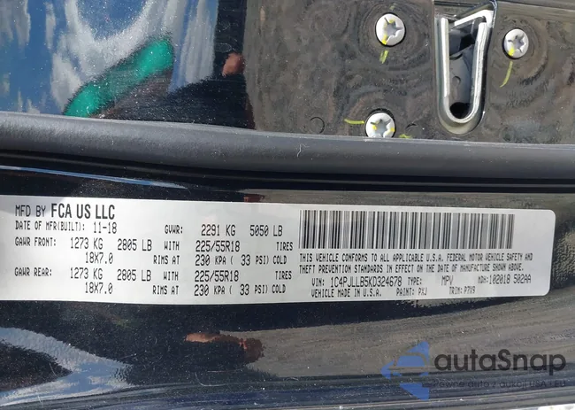 1C4PJLLB5KD324678: 43096969