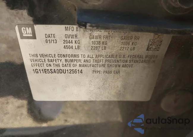 1G11E5SA0DU125614: 43098156