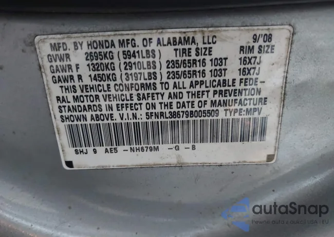 5FNRL38679B005509: 43098193