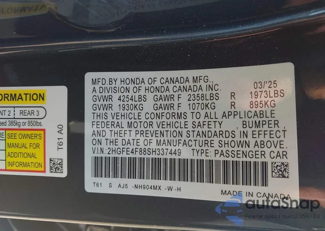 2HGFE4F88SH337449: 43098281