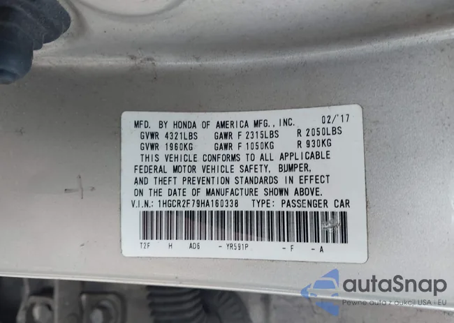 1HGCR2F79HA160338: 43098417