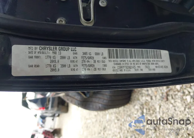 1C6RR7FT6DS631425: 43098489