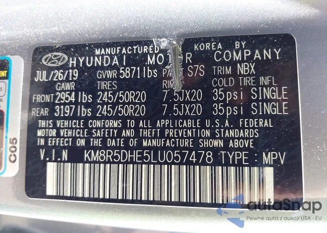 KM8R5DHE5LU057478: 43098539