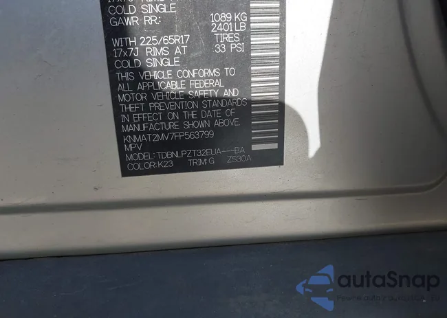 KNMAT2MV7FP563799: 43098541