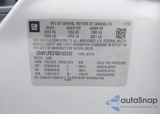 2GNFLFE37G6183767: 43098591