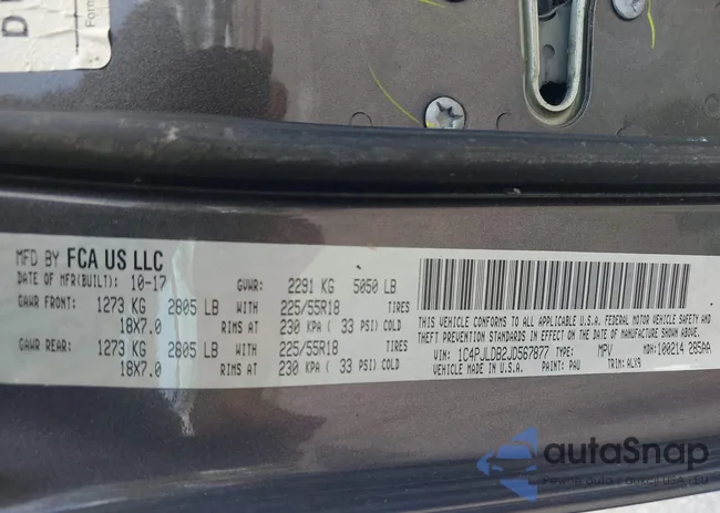 1C4PJLDB2JD567877: 43098649