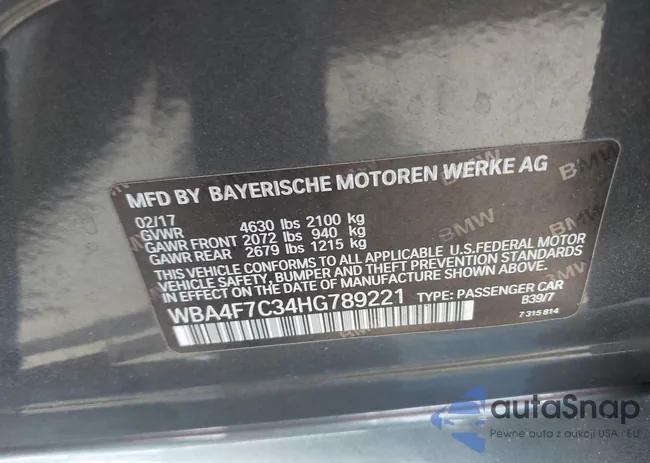 WBA4F7C34HG789221: 43097856