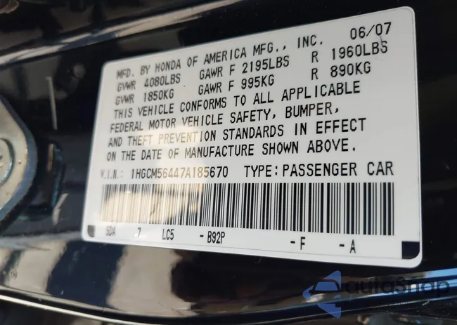 1HGCM56447A185670: 43097932