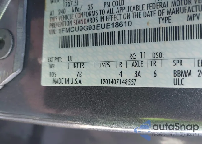 1FMCU9G93EUE18610: 43098112